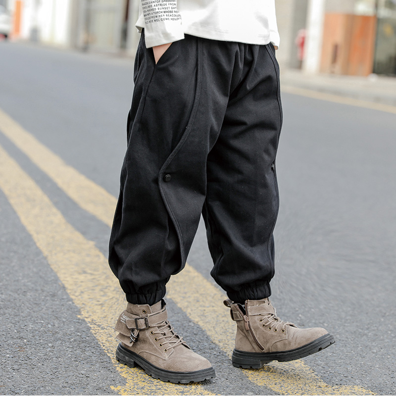 Boy cotton cloth pants 2021 New Korean version of the Korean version Children's sports casual pants CUHK Children's pants child clothing