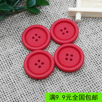 Button button high grade red button round resin coat button lady clothes trench coat button sweater button