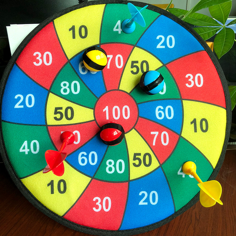 Fabric flying target children's suction cup dart target sticky ball parent-child Sports indoor outdoor throwing safety fitness toys