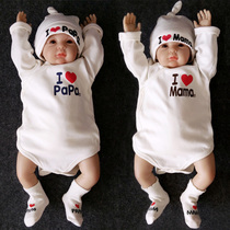 Baby clothes Long-sleeved triangle belly bag fart clothing Winter newborn base spring and Autumn pure cotton one-piece clothing 0-3 months