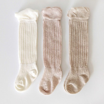 Newborn stockings Cute foreign princess style summer thin baby anti-mosquito socks Solid color mesh high tube socks