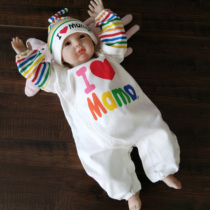 Full moon baby climbing clothes Spring and Autumn pure cotton baby girl pajamas Summer mens clothes and monk clothes tide newborn one-piece clothes