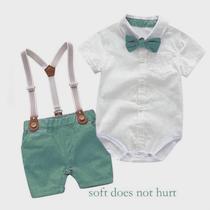 high quality Baby Boy Clothes Summer Gentleman Birthday Suits