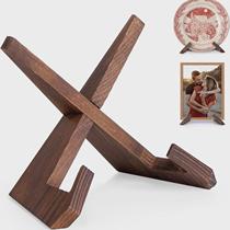 Solid wood photo frame bracket plate display rack picture frame clock bracket plate bracket handicraft ornament rack tea cake rack