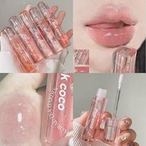 Tender and hydrating ~ Glass lip balm with fine shimmering pearls Pure desire to layer moisturizing lip glaze oil lipstick transparent base