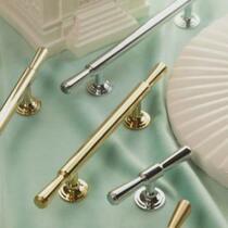 Chrome-plated handle light luxury creative personality cabinet door wardrobe drawer brass door handle light luxury solid American silver