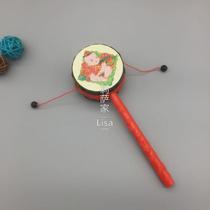 Baby rattle peace drum rocking drum ~ 3-6-12 months 0-1 year old baby traditional toy for newborn children