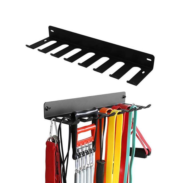 Heavy duty gym storage bracket wall-mounted fitness equipment storage rack multi-function exercise equipment organization tool