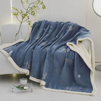 New double-sided thickened velvet blanket mink velvet blanket method thin velvet casual cover blanket nap sofa blanket air conditioning blanket comfortable