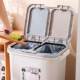 Japanese kitchen trash can tall model household 2023 new double-layered and tall large size dry and wet separation special removable