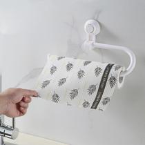 Wall-mounted paper towel holder without punching toilet paper holder hook bathroom towel rack kitchen paper bag storage rack