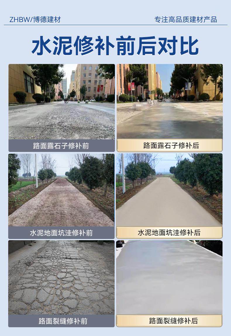 товар из китая 水泥路面高强修补料地面起沙裂缝修补剂混凝土抗裂自流平速干砂浆