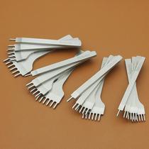 White steel diamond chop DIY leather art leather carving handmade leather leather punching tool oblique flat chop 3 4 5 6mm set