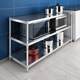 Three-layer stainless steel household shelves kitchen storage rack floor-standing multi-layer microwave oven storage rack debris storage rack