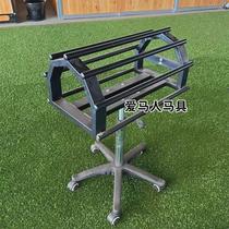 Rotating saddle rack floor-standing saddle rack saddle rack alloy telescopic rotating saddle rack saddle belt wheel 5 wheels