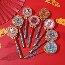 Rattle Chinese style baby hand-caught old-fashioned toy retro childrens hand drum shake drum childrens cute gift