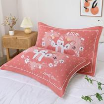 Childrens gauze pillow cover pure cotton baby kindergarten sweat-absorbent breathable soft thickened small pillow cover