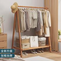 Clothes hanger simple floor-standing bedroom home clothes drying hat bag internet celebrity storage solid wood room storage shelf
