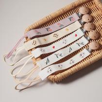 MOONPIE baby cloth pacifier chain teether anti-drop chain baby comfort toy anti-lost advanced embroidery lightweight