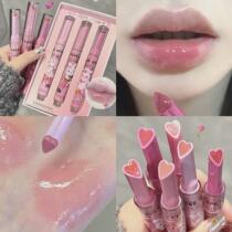 Jelly Love Stick~Garden Pink Rabbit Solid Lip Gloss Mirror Moisturizing Press-on Love Lipstick Lip Gloss Waterproof