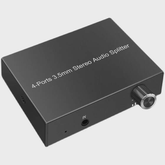 AV Red 및 White Audio Distributor One in One In and Four Out 3.5 헤드폰, 휴대 전화, 컴퓨터 스피커 및 동시에 재생 변환기