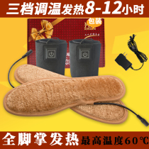 Battery charging heating heating temperature regulating insole electric heating electric heating insole warm foot treasure men and women can walk outdoors in winter
