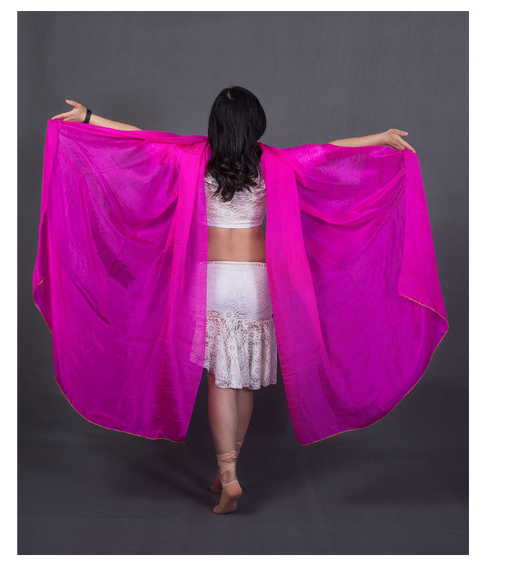 Belly dance gạc lụa Màu rắn đỏ trắng khăn quàng bụng múa tay ném sợi cao cấp hiệu suất nhảy khăn - Khiêu vũ / Thể dục nhịp điệu / Thể dục dụng cụ trang phục khiêu vũ thể thao
