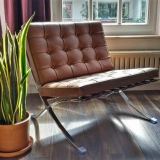 Барселона председатель Барселона Стул кожаный переговорной стул диван Дизайнер Одиночный повседневный стул