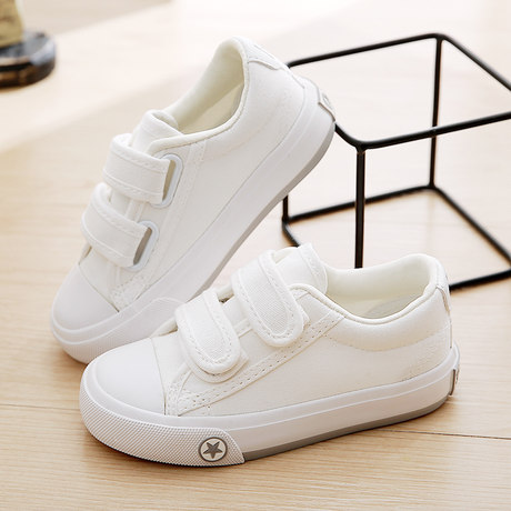 childrens white canvas shoes