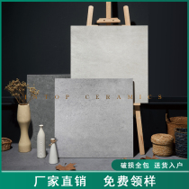 Modern industrial style 600×600 whole body antique brick Living room floor tiles non-slip wear-resistant dark gray retro cement brick