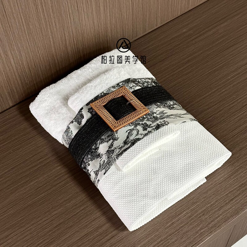 Model Room Bathroom Towel Set Bathroom Shaving Set Square Towel