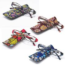 New fashionable retro ultra-light package flower high-definition flower glasses for middle-aged and elderly people with spring feet portable reading glasses for men and women
