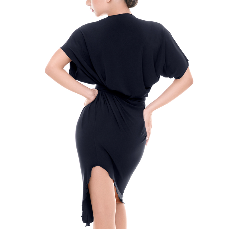 New Latin dress Summer relaxed collar loose and crossed the Lemba Samba Practice Dress W2016