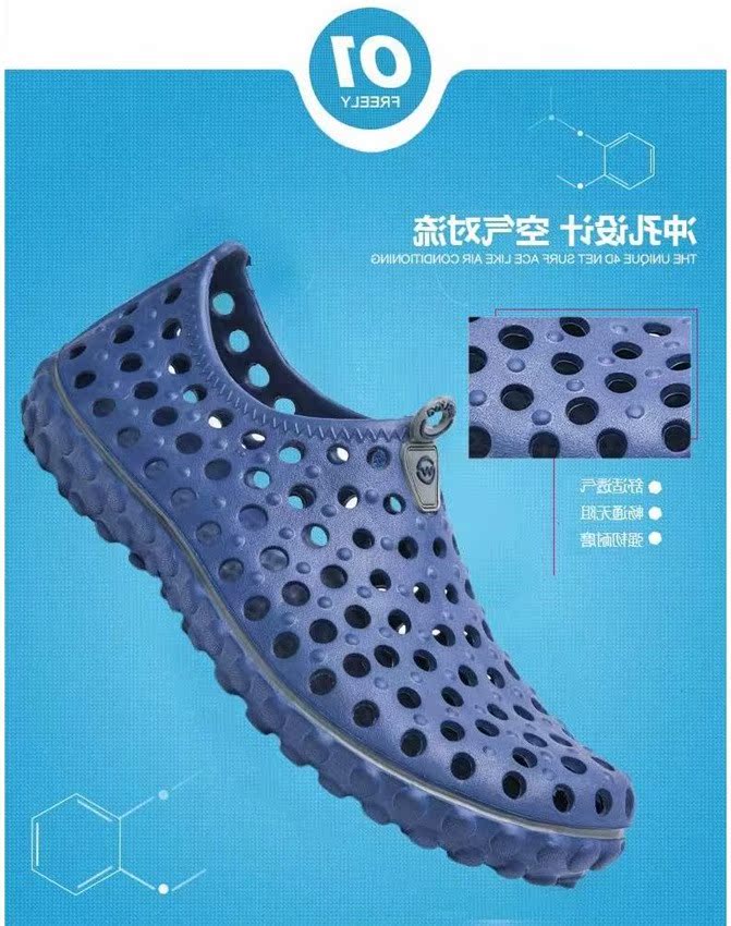 Giày mùa hè dép nam dép nam thoáng khí chống trượt phiên bản Hàn Quốc của những đôi dép cá tính nam mang ngoài hai đôi giày đi biển - Giày thể thao / sandles dép sandal nam biti's