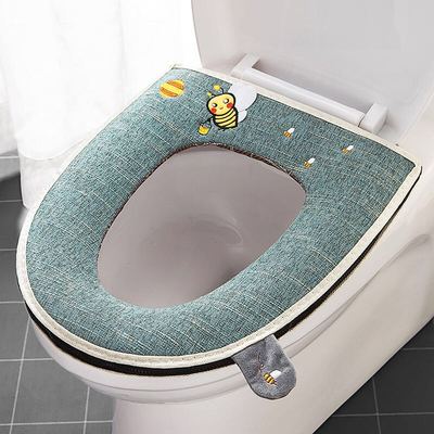 马桶坐垫圈垫四季通用厕所拉链款坐便套坐便器垫夏季家用防水可爱