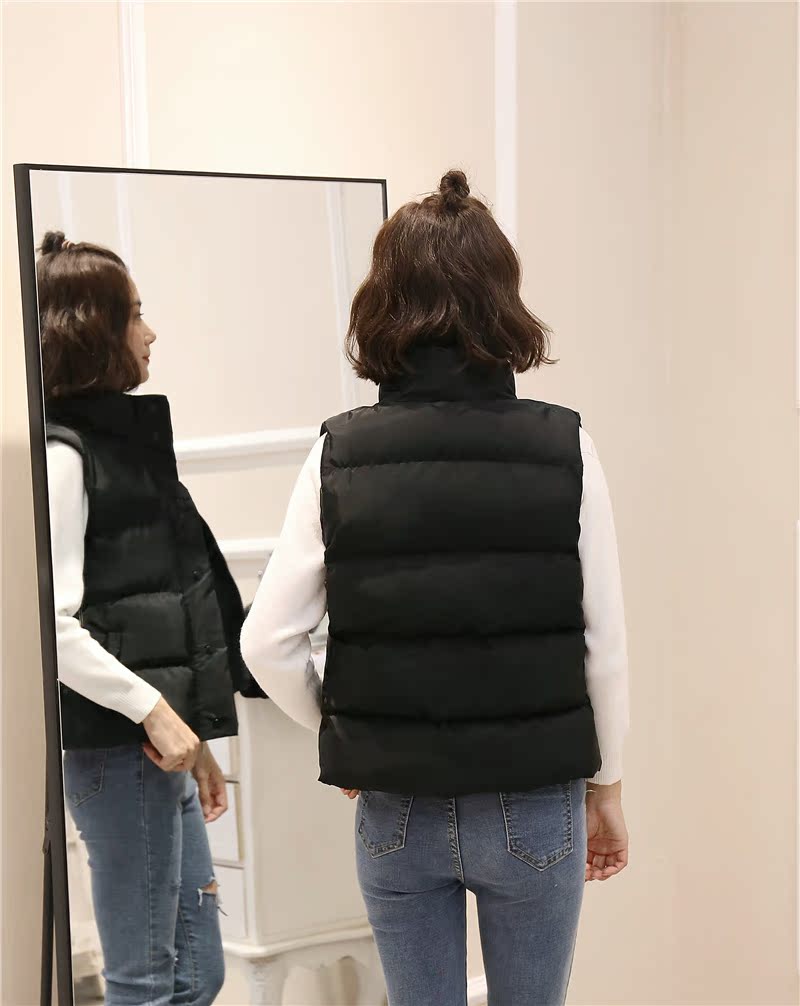 Cha mẹ trẻ con vest mùa đông Mẹ và con gái lỏng lẻo Mẹ và con in áo vest dày bánh mì xuống áo khoác vest áo đồng phục gia đình đẹp