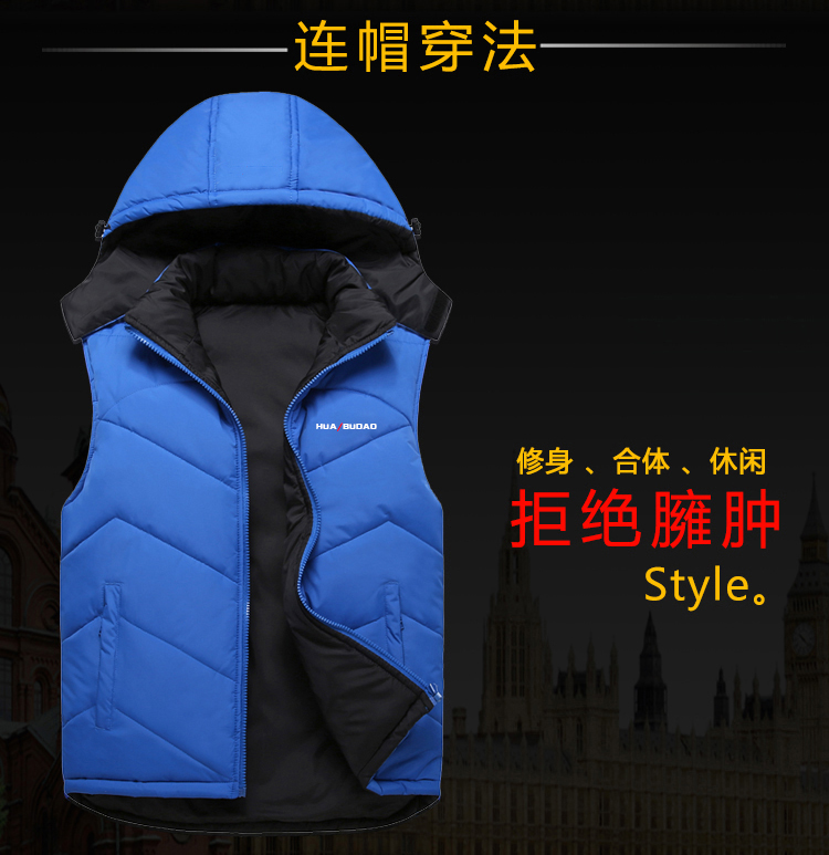 Áo vest thể thao và cotton thoải mái cho nam mùa đông dày ấm áp giới trẻ phiên bản Hàn Quốc của xu hướng vest đẹp trai không tay áo ba lổ