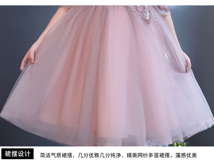 Trang phục trẻ em tay áo nữ trang phục dạ hội bé gái 2018 thời trang mới công chúa váy piano catwalk đoạn ngắn shop quần áo trẻ em đẹp