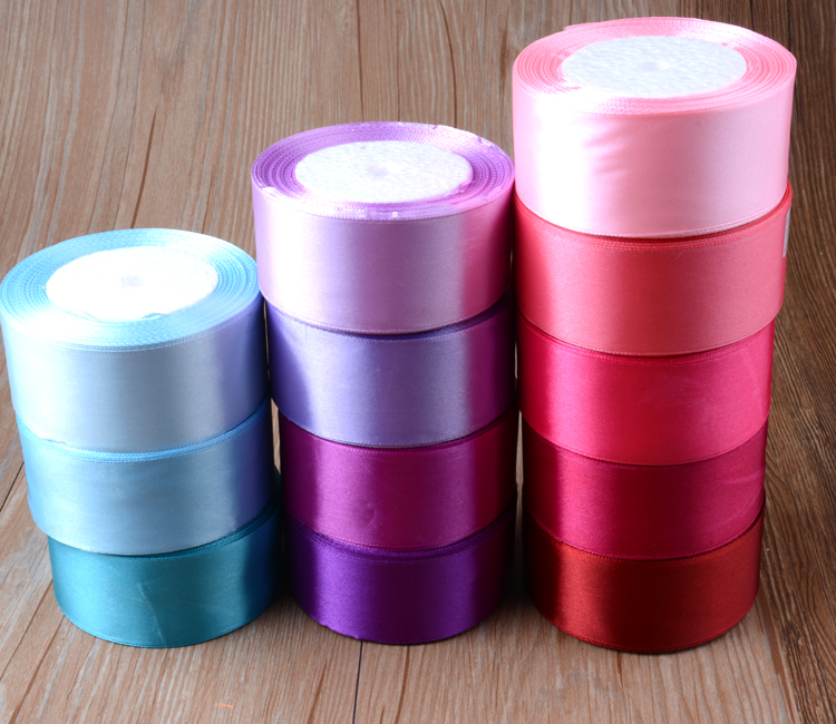 4cm colored ribbon satin with hand made of rose lace with satin ribbon diy packaging box decorative silk with coloured strips of material