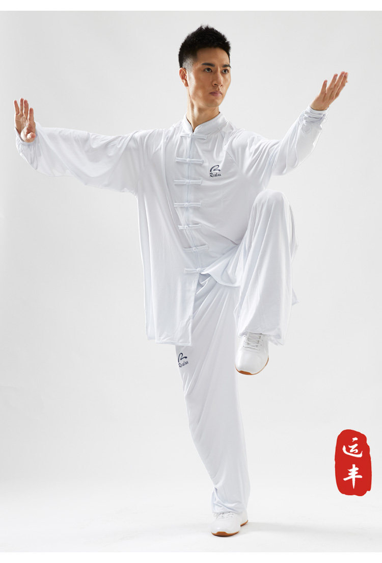 форма для Тай-Чи 运丰高端吸湿排汗千羽丝太极服女夏季训练表演服男武术练功晨练服 Realax