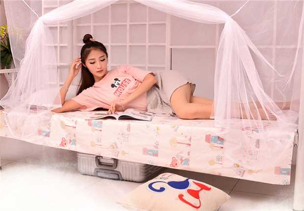 Giường tầng trên của sinh viên ký túc xá ký túc xá đại học 1m1,2 / 1,5m / 1,8m giường đơn - Lưới chống muỗi màn chống muỗi cửa sổ