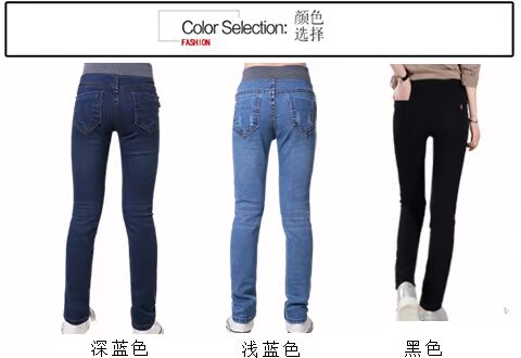 Quần jean bé gái cộng với nhung dày Cô gái 12-15 tuổi mùa thu và mùa đông mặc quần trinh nữ lớn quần short bé trai