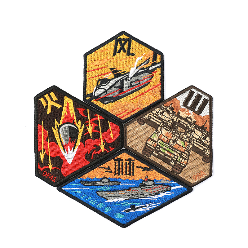 Military Wuji Positions Original Design Wind Lin Volcanic Series Fine Work Embroidery Magic Sticker