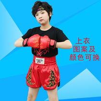 Childrens fighting Sanda training suit boys summer children Muay Thai shorts children and adolescents fighting sportswear