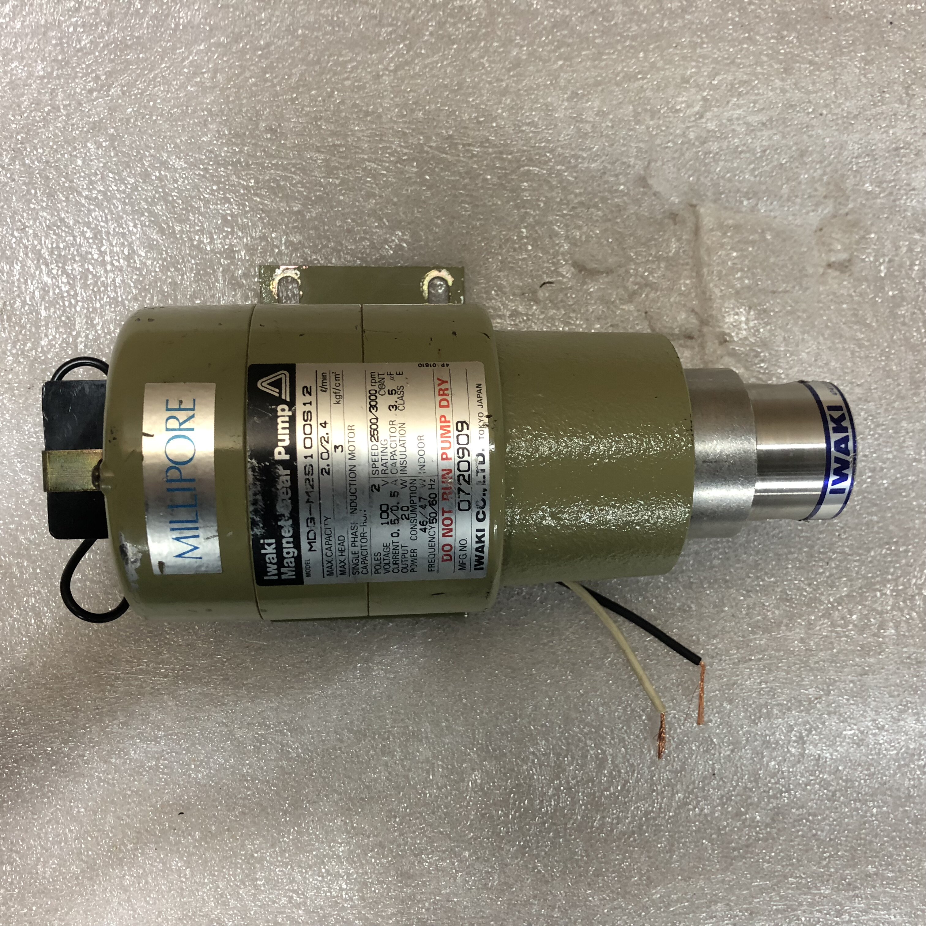 MDG - M2S100S12 Japanese IWAKI Gear Pump Used Hand Dismantle Rotating Intact Stainless Steel Pump Head