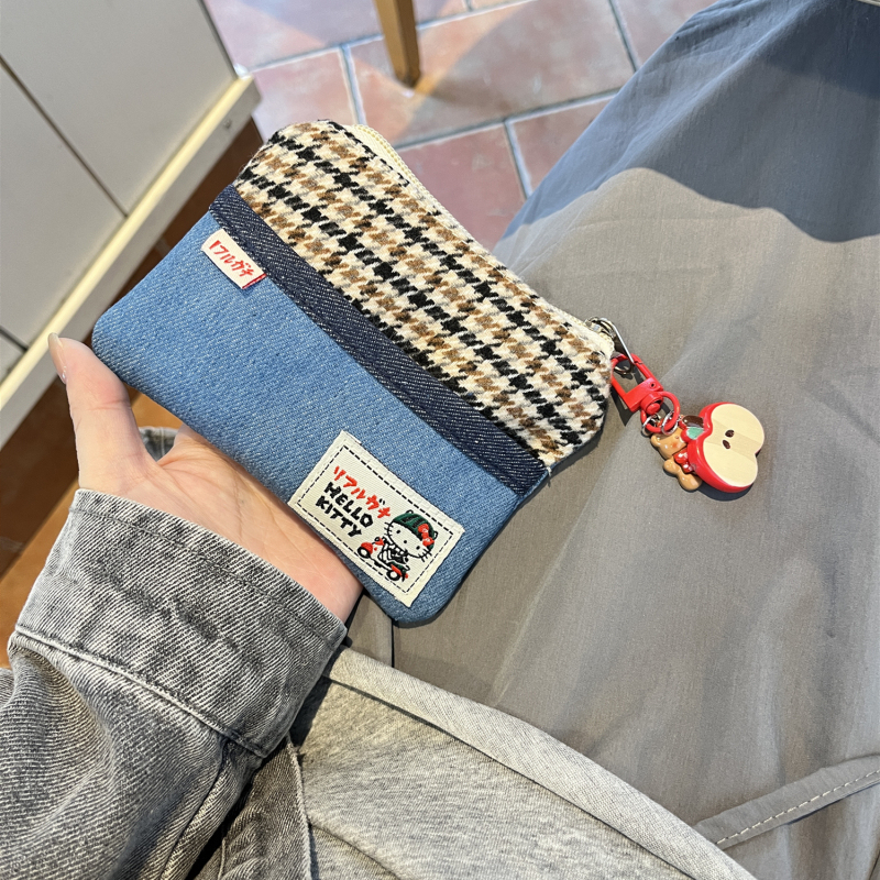 New Denim Card Holder Cute Kitty Coin Purse Lipstick Earphone Sanitary Pad Storage Bag Large Capacity Card Holder New Denim Card Holder Cute Kitty Coin Purse Lipstick Earphone Sanitary Pad Storage Bag Large Capacity Card Holder