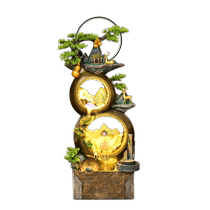 Gourd and flowing water ornaments rockery fountain Chinese Zen style home living room courtyard office opening decorations to attract wealth