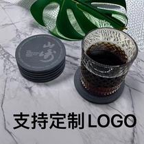 Rock Coasters Customizable Logo Japanese Sauce Bar Whiskey Coaster Coffee Mat Commercial Event Gift