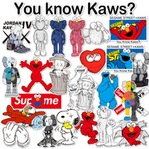 kaws joint name Sesame Street Tide brand sticker luggage luggage trolley case sticker computer laptop guitar sticker waterproof