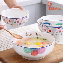 Soup bowl 8 inch large Bowl ceramic large Nordic household porridge rice bowl creative tableware personality Bubble Bowl